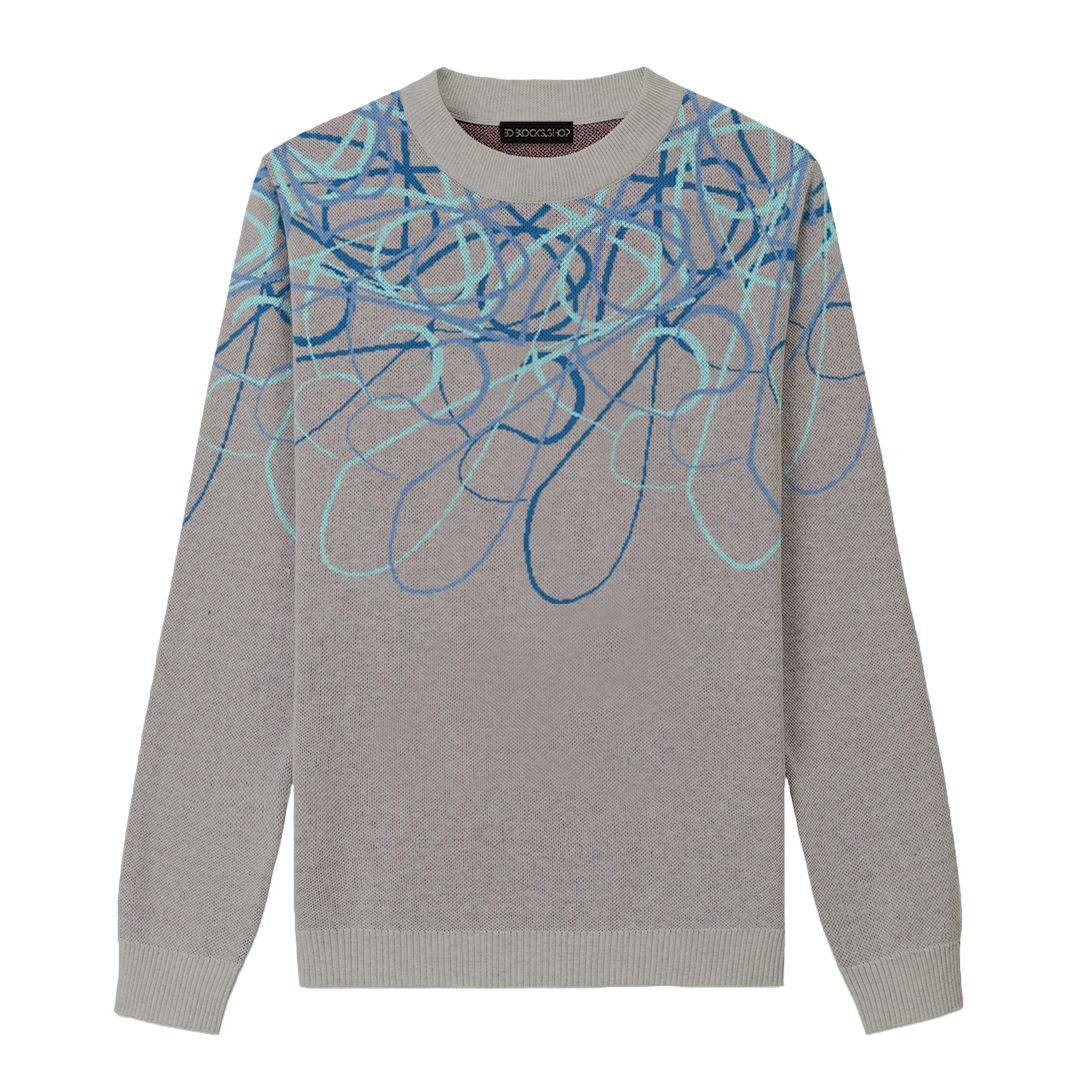 Sweater -Grey (pacific-aruba blue-yale blue)