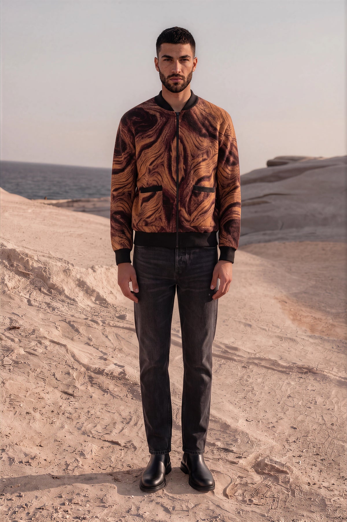 Ambar Wood-Unisex Zipped Bomber Jacket