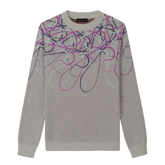 Knit Sweater -Grey (willowherb-lichen-navy)